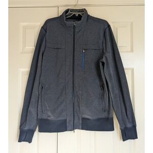 Lululemon Jacket Mens sz L Blue/Gray Full Zip Athletic Stretch Pockets